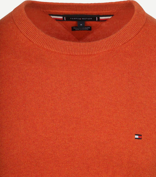 Tommy Hilfiger pullover cotton kashmir oranje | Regular-fit