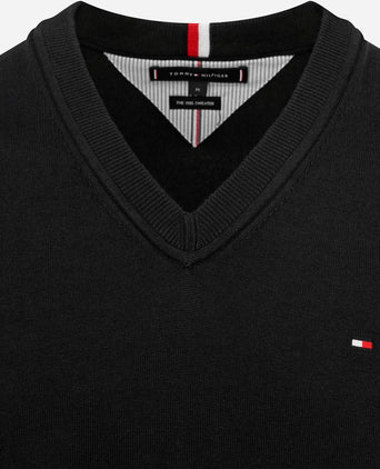 Tommy Hilfiger pullover v-hals zwart | Regular-fit