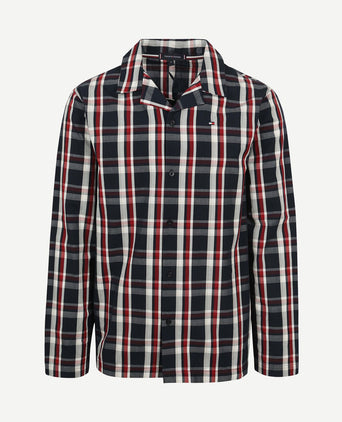Pyjama set ruit donkerblauw