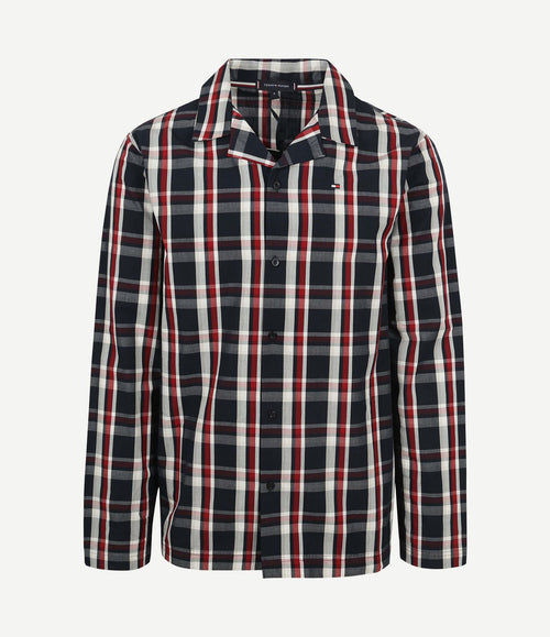 Pyjama set ruit donkerblauw
