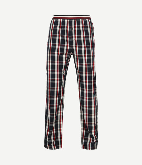 Pyjama set ruit donkerblauw