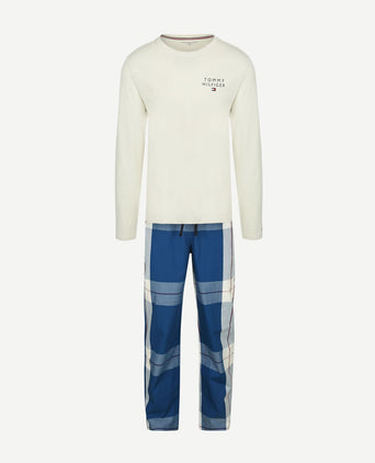 Tommy Hilfiger pyjama set wit blauw