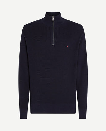 Racking half-zip structure donkerblauw