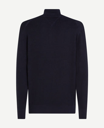 Tommy Hilfiger racking half-zip structure donkerblauw | Regular-fit