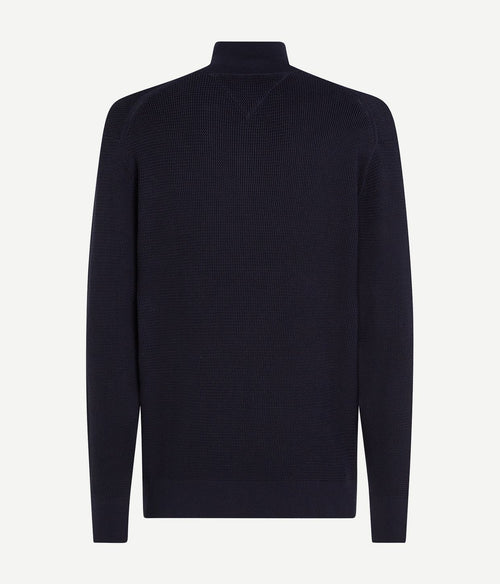 Tommy Hilfiger racking half-zip structure donkerblauw | Regular-fit