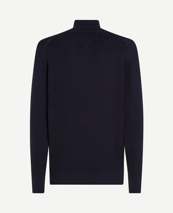 Racking half-zip structure donkerblauw