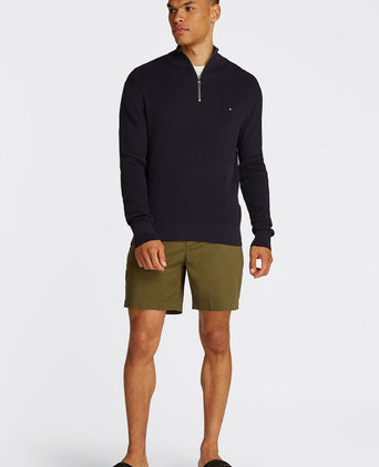 Tommy Hilfiger racking half-zip structure donkerblauw | Regular-fit