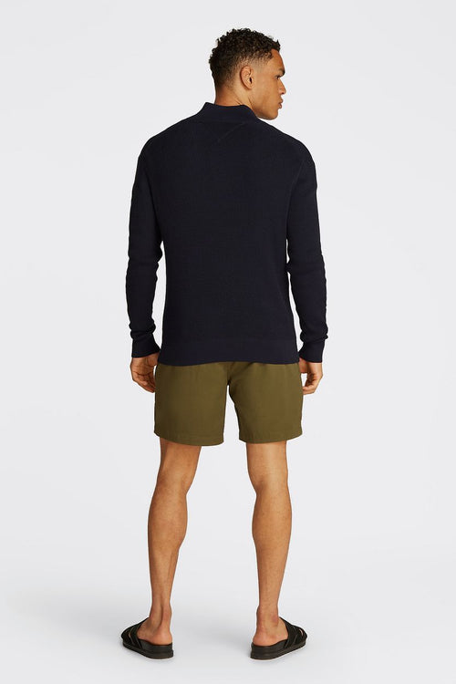 Racking half-zip structure donkerblauw