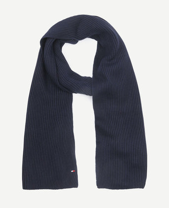 Tommy Hilfiger rib sjaal donkerblauw