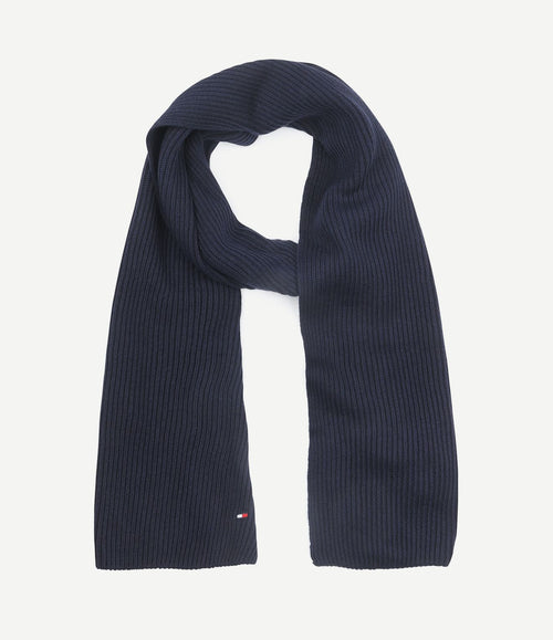 Rib sjaal donkerblauw