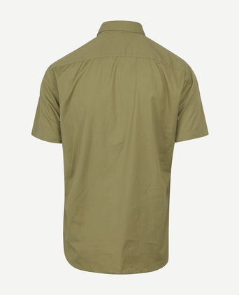 Tommy Hilfiger short sleeve overhemd flex groen | Regular-fit