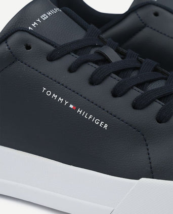 Tommy Hilfiger sneaker leather court donkerblauw