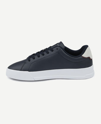 Tommy Hilfiger sneaker leather court donkerblauw