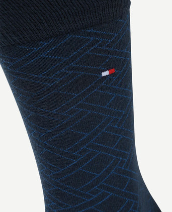 (2-pack) sokken aop blauw 004