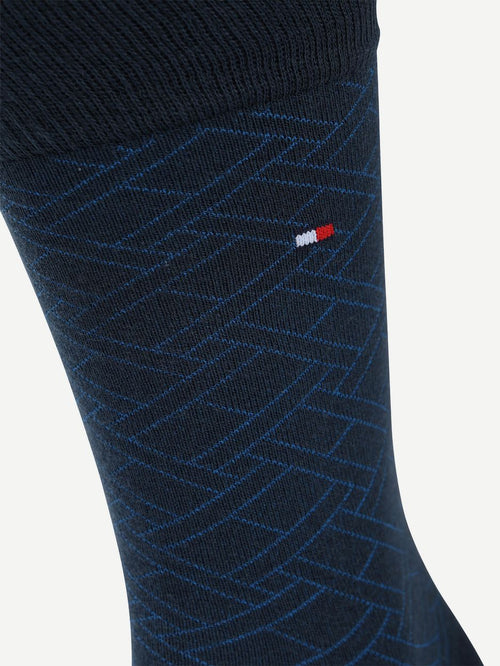 (2-pack) sokken aop blauw 004