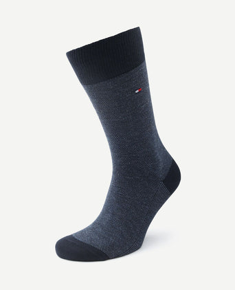 (2-pack) sokken birdseye blauw 004