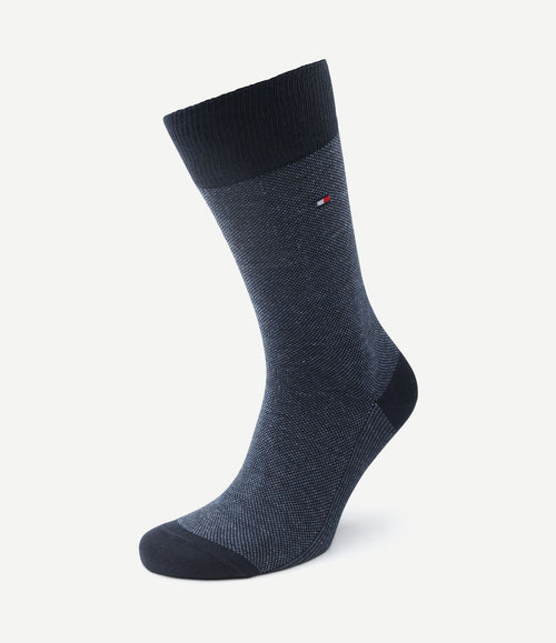 (2-pack) sokken birdseye blauw 004