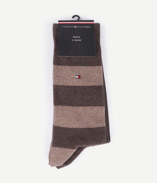 Tommy Hilfiger sokken 2 paar rugby bruin