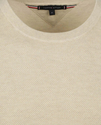 Tommy Hilfiger structure trui beige | Regular-fit