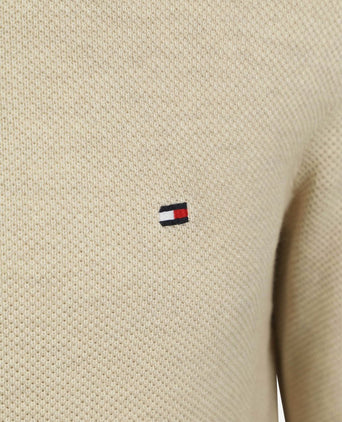 Tommy Hilfiger structure trui beige | Regular-fit