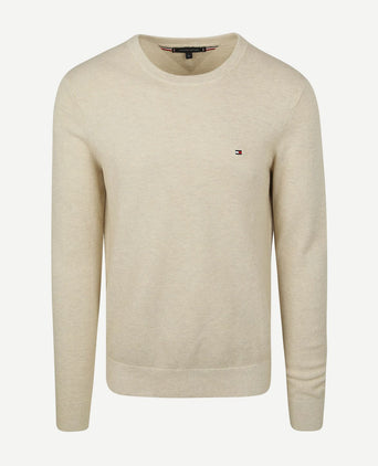Tommy Hilfiger structure trui beige | Regular-fit