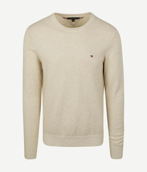 Tommy Hilfiger structure trui beige | Regular-fit