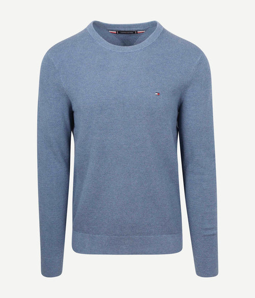 Tommy Hilfiger structure trui blauw | Regular-fit