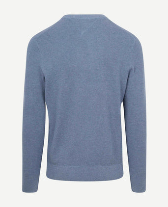 Tommy Hilfiger structure trui blauw | Regular-fit