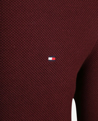 Tommy Hilfiger structure trui bordeaux | Regular-fit