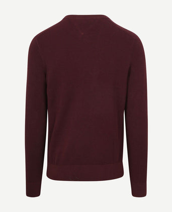 Tommy Hilfiger structure trui bordeaux | Regular-fit