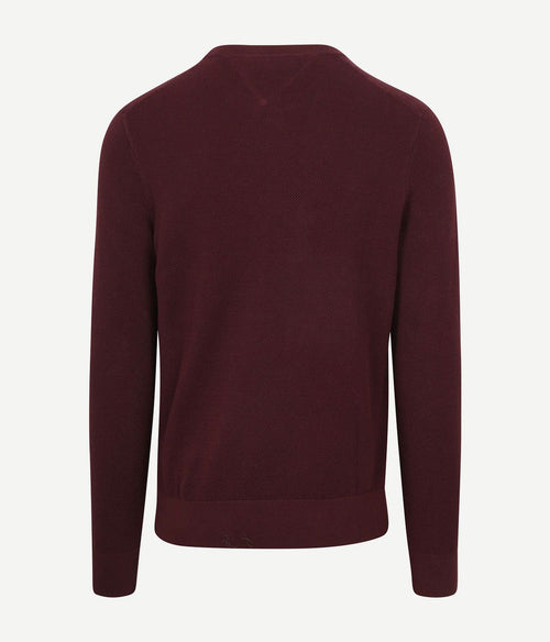 Tommy Hilfiger structure trui bordeaux | Regular-fit
