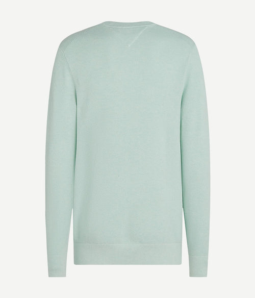 Tommy Hilfiger structure trui mintgroen | Regular-fit