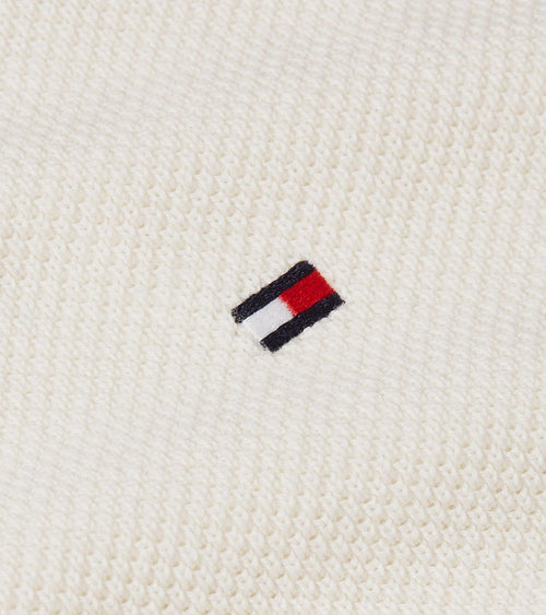 Tommy Hilfiger structure trui off white | Regular-fit