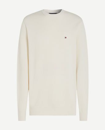 Tommy Hilfiger structure trui off white | Regular-fit