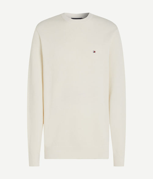 Tommy Hilfiger structure trui off white | Regular-fit