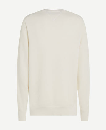 Tommy Hilfiger structure trui off white | Regular-fit