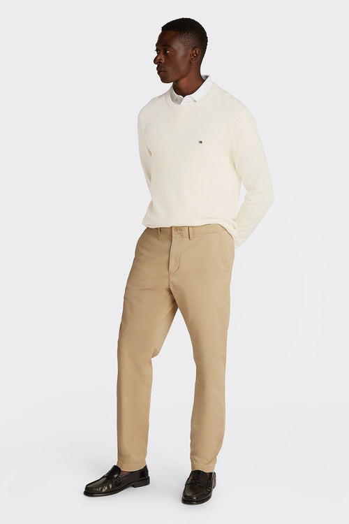 Tommy Hilfiger structure trui off white | Regular-fit