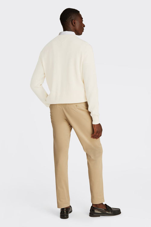 Tommy Hilfiger structure trui off white | Regular-fit