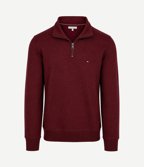 Sweat halve rits pullover burgundy