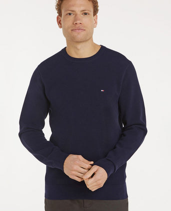 Tommy Hilfiger sweater essential structure donkerblauw | Regular-fit