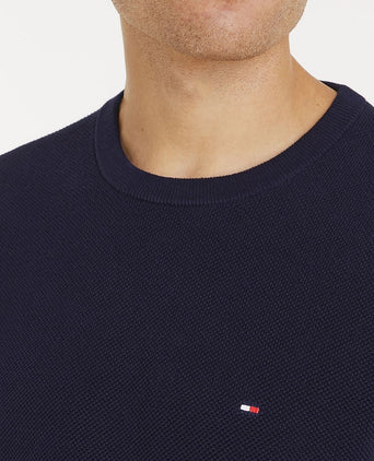 Tommy Hilfiger sweater essential structure donkerblauw | Regular-fit