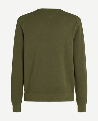 Tommy Hilfiger sweater essential structure olijfgroen | Regular-fit