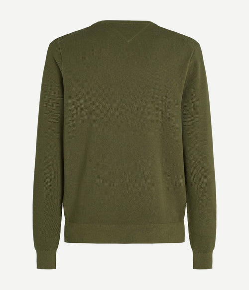 Tommy Hilfiger sweater essential structure olijfgroen | Regular-fit