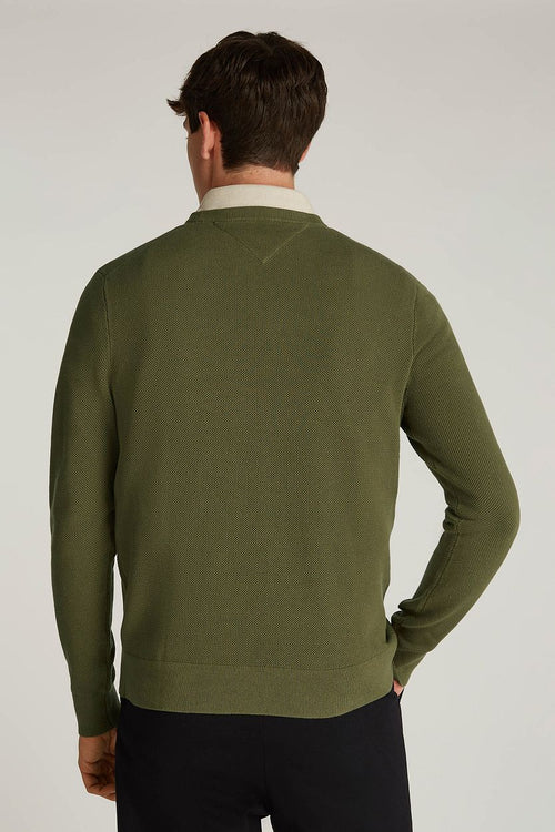 Tommy Hilfiger sweater essential structure olijfgroen | Regular-fit