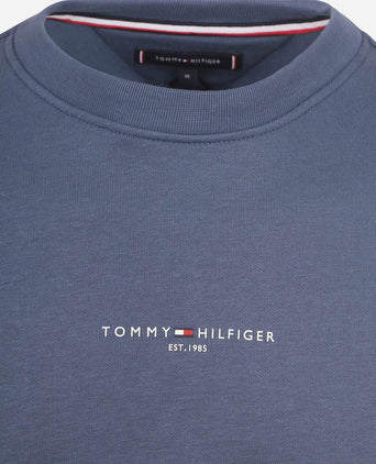 Tommy Hilfiger sweater logo tipped donkerblauw | Regular-fit