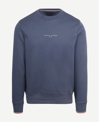 Tommy Hilfiger sweater logo tipped donkerblauw | Regular-fit