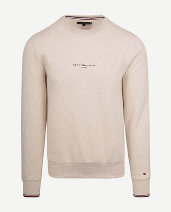 Tommy Hilfiger sweater logo tipped greige | Regular-fit