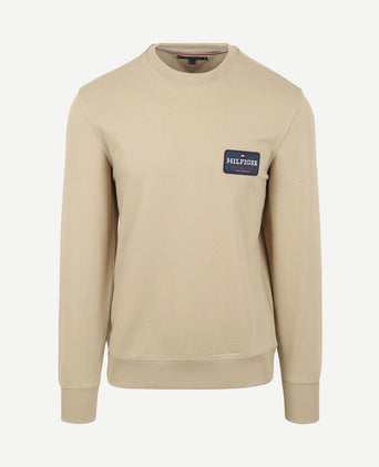 Sweater roundel logo beige