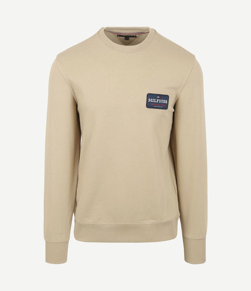 Sweater roundel logo beige