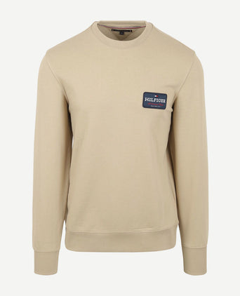 Sweater roundel logo beige